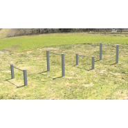 Station poutres dessus dessous - Référence SDESS - Acier inoxydable pour parcours sportif extérieur_1