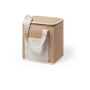 Sac isotherme zippé en jute et coton laminé - doublure aluminium - avec poche frontale en coton_1