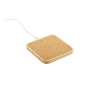 Chargeur sans fil rapide 15W en bambou et liège naturel - câble USB inclus_1