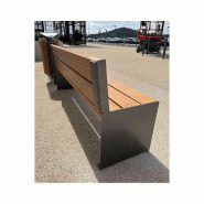 Bancs ligne KUB acier et bois_1