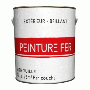 Peinture fer extérieur noir glossy - Direct sur rouille - 2.5L_1