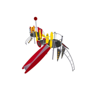 Structure multi-activités métallique Etnik Les Canaries - LD1EK0230 - Ludoparc - 2 tours - 2 à 8 ans_1