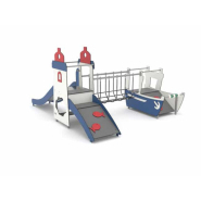 Structure multi-activités métallique mer - LD1MT21041 - Ludoparc - Pour enfants dès 1,5 ans - 20 places - Dimensions 350x290x180 cm_1