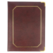 Calepin pour bloc addition cuir bordeaux 16,5x22,5cm_1