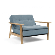 Fauteuil design convertible Innovation Living Dublexo Frej - Lit 90x115 cm - Piétement chêne clair - Soft Indigo_1