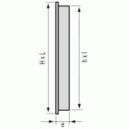 Grilles de ventilation rectangulaires à encastrer 96 x 275 mm  avec moustiquaire