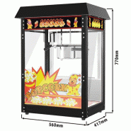 Machine à pop-corn professionnelle 1500 W 8 OZ 5 kg/h - Noire_1