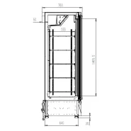 Vitrine réfrigérée négative murale avec groupe logé adaptée aux environnements exigeants - IDESIA_1