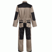 Combinaison de travail - Vert/Noir - Taille 38/40, 76-80 cm - Polycoton déperlant avec double fermeture éclair_1