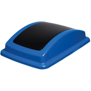 Couvercle basculant pour bac de tri 40L - 3 coloris (noir, bleu, jaune) - Polypropylène 70% recyclé pour version noire_1