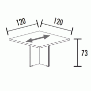 Table de réunion carrée 8 personnes 120 x 120 cm So Cadix_1