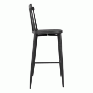 Tabourets hauts en aluminium Windsor noirs (lot de 2) | Bolero - DX688_1