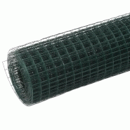 Vidaxl grillage acier avec revêtement en pvc 10x0,5 m vert 143625_1