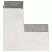 Vidaxl connecteur de poteau forme en l métal galvanisé 81x81 mm 145461_1