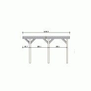 Abri camping-car ouvert evasion / structure en bois / toiture plate / 4.74 x 3.20 m_1
