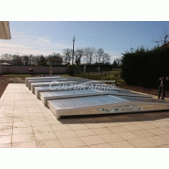 Abri piscine bas Moorea 3 - télescopique, motorisé, en aluminium et acier de qualité marine_1