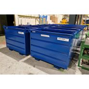 Benne basculante pour chariot à tête rotative 1 000 L avec anneaux d’élingage - Réf. BTR1000-4272_1