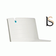 Chaise de conférence Mork avec pied chromé. - Ivoire_2