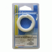 Lot de 2 bagues abat-jour b22 / e14 tibelec, plastique, blanc