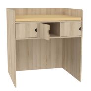 Meuble de déshabillage 3 casiers avec porte - structure en PPM blanc, hêtre ou bouleau - Réf. V.DC3P