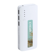 Power Bank USB en plastique - 3 ports de charge - Batterie 10000 mAh - Couleur blanc - Poids 290 g_1
