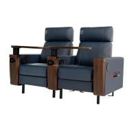 Fauteuil de cinéma Maestro Premium - châssis en acier, mécanisme mural et repose-pieds pliable - Lead Com_1