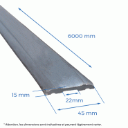 Main courante moulurée 45 x 15 x 22mm - L.6000mm_1