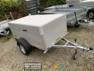 Remorque aluminium HUMBAUR PTAC 750 Kg non-freiné 2100*1100*350 mm - Capot sécurisé étanche - Référence HA751611-5+CAP_1