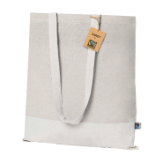 Tote bag équitable - bicolore en coton 100% équitable - 140 g/m² avec anses longues_1