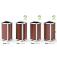 Altus 03.052.01.Sc - Cendrier corbeille élégant en acier inoxydable et bois - Zano_1