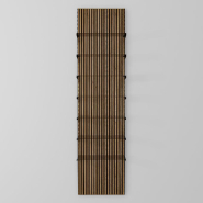 Élément de départ Vertigo chêne clair/noir 7 tablettes verre L60xH240cm_1