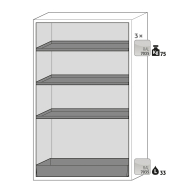 Armoire de sécurité S-CLASSIC-90 - modèle S90.196.120 - Réf 30115-002-33717 - Type 90 - conforme NF EN 14470-1_1