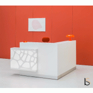 Banque d'accueil d'angle Organic avec éclairage - MDD - Droite_1