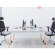 Bureau opératif administratif avec plateaux coulissants - OGI SLIDE - ergonomique et écologique_1