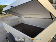 Remorque aluminium Humbaur - 251 x 133 cm - Ridelle de 500 mm et capot sécurisé - 1 essieu non freiné - PTAC : 750 kg - Référence K1 276 170 2000 2_1