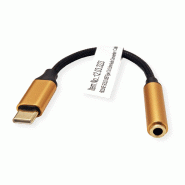 ROLINE GOLD Adaptateur Type C - 3,5mm Audio, M/F, 0,13 m_1