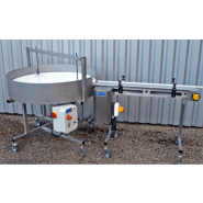 Table tournante pour entrée ou sortie de boîtes de conserve_1