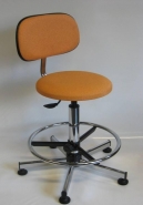 Tabouret médical 13d - vinyle supérieur classé M1 avec dossier réglable et assise rembourrée_1