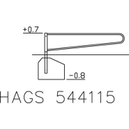 Barrière sélective urbaine 2,6m gris - Hags - Réf 8012769 - Scellement béton_1