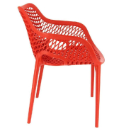 Fauteuil empilable d'extérieur en polypropylène Air coloris rouge par 4_1