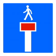 Panneau de signalisation C13C - Impasse avec issue pour piétons - Fabrication française_1