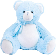 Peluche zippée Ourson - Réf: MM556 - 40 cm - 100% polyester - Conforme norme EN71_1