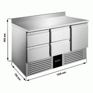 Table réfrigérée positive avec 1 porte et 4 tiroirs_1