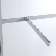 Bras incliné Queen Vogue Alias chromé pour barre de charge - Longueur 40cm_1