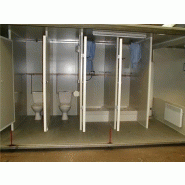 Bungalow de chantier sanitaire 3 m 45 / monobloc / sanitaire / aménagé_1