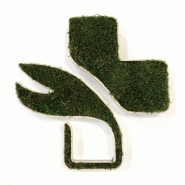 Croix de pharmacie végétales - Vert, Lichen scandinave pour l'intérieur uniquement, Style 1_1