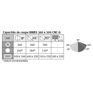 Scie à ruban Metallkraft BMBS 360 x 500 CNC-G - automatique à archet pivotant pour coupes d’onglet de 0° à +60°_1