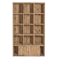 Buffet haut Westside - Pin massif vieilli - 12 cases, 2 portes coulissantes - 119x45x200cm_1
