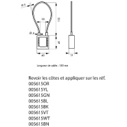 Cadenas de consignation loto lockout tagout 38 mm câble inox gainé ø 6 x 150 mm - 1 clé rouge