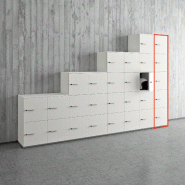 Casiers de rangement modulaires - QUADRIFOGLIO - A clé, 5 cases_1